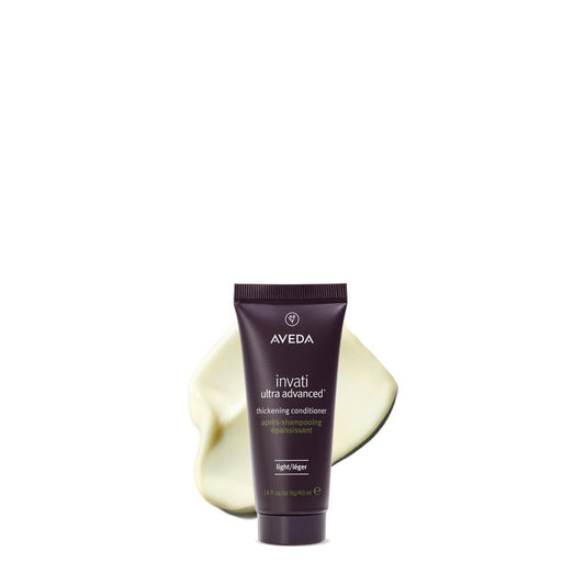 Aveda Invati Ultra Advanced Thickening Conditioner Light | Step 2 of 4 | Reduces Hair Loss by 77% | for Fine to Medium Thinning Hair Types | Normal to Oily Scalp | 96% Naturally Derived*, 1.3 Fl Oz