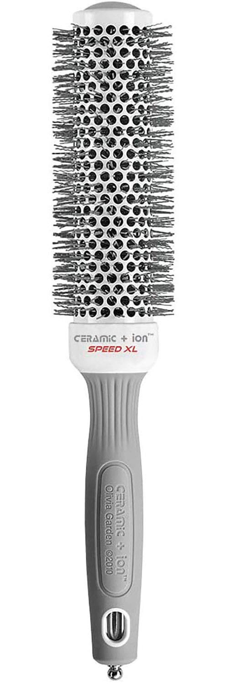 Olivia Garden Ceramic Ion Speed XL - Extra-Long Round Thermal Hair Brush | Professional Blowout Tool for Normal to Thick Hair