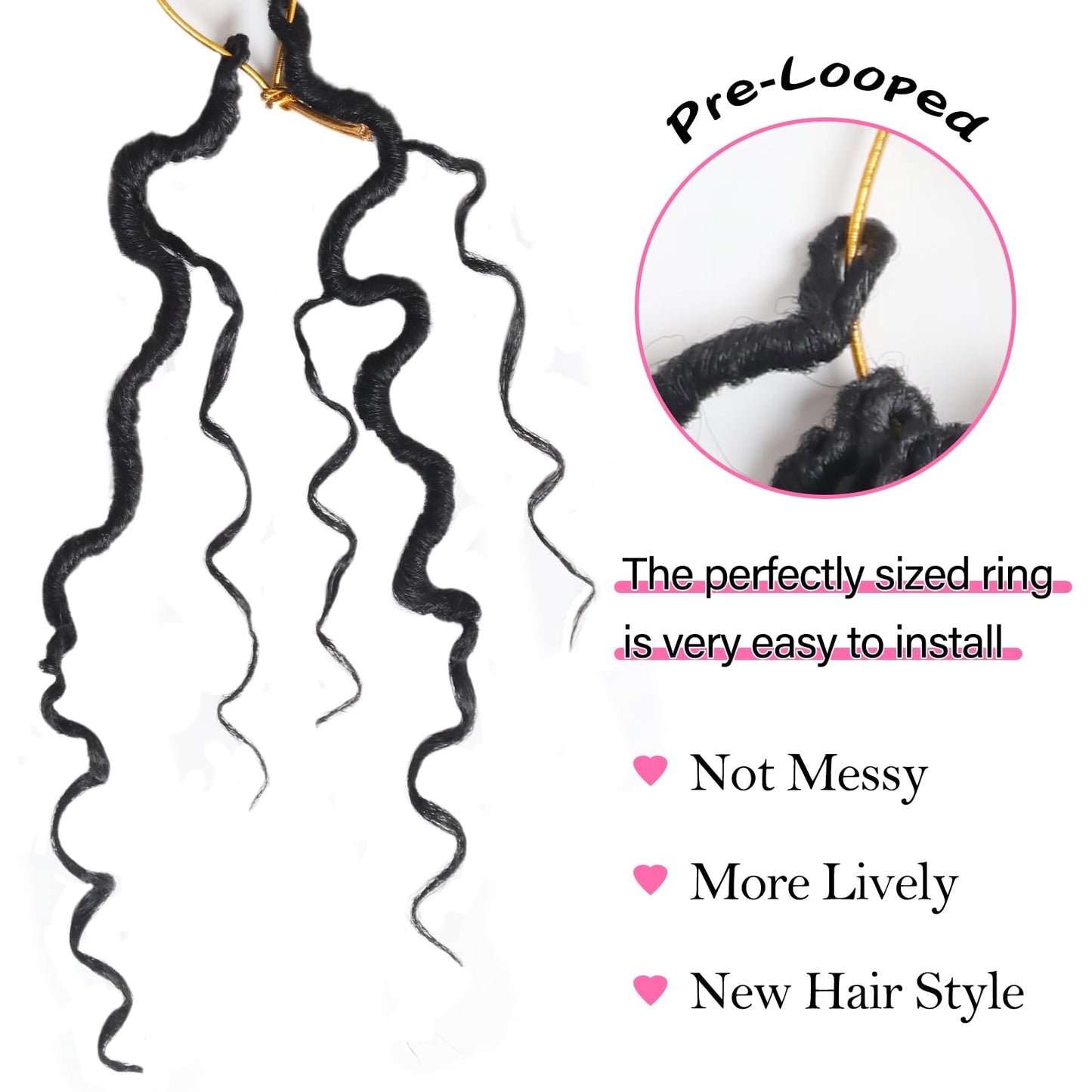 Sosihua Goddess locs crochet hair, 9 packs soft boho faux locs with curly ends bohemian crochet dreads for black women 12 Inch (Pack of 9)#1B