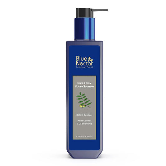Blue Nectar Vitamin C Face Wash for Women and Men | Anti Acne Face Wash with Neem & Honey | Natural Cleanser for Face with Ayurvedic Herbs (11 Herbs, 6.76 Fl oz)