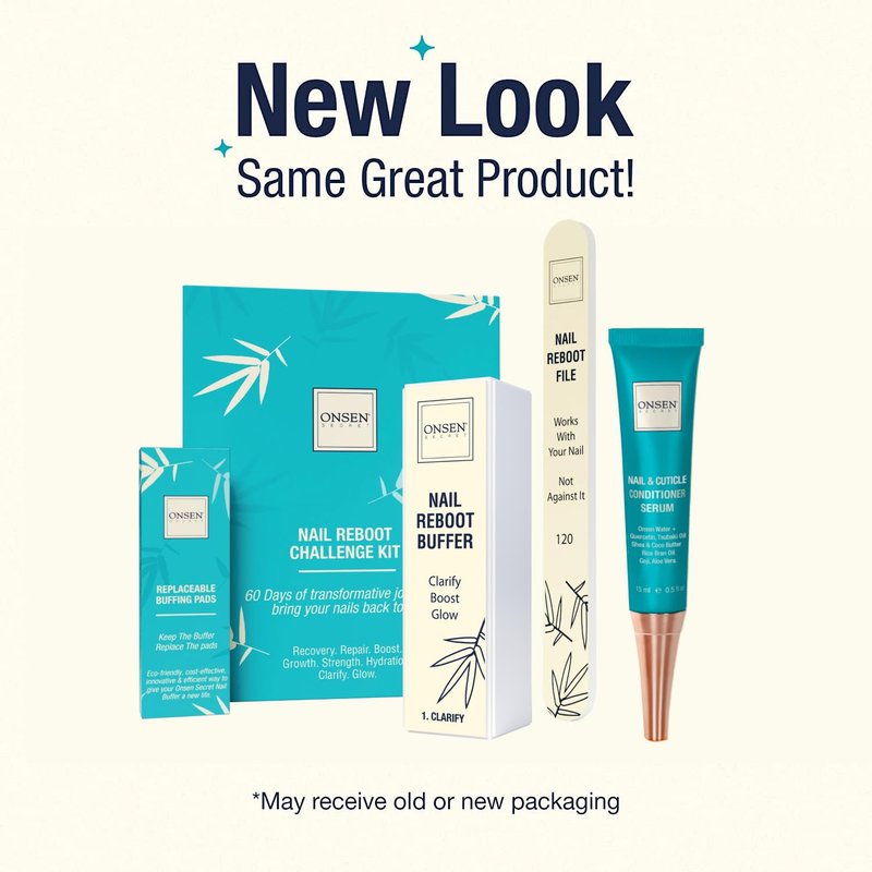 Nail Care Kit - Japanese Cuticle Serum & Buffer for Spa-Quality Manicure | Organic Ingredients, Long-Lasting Shine