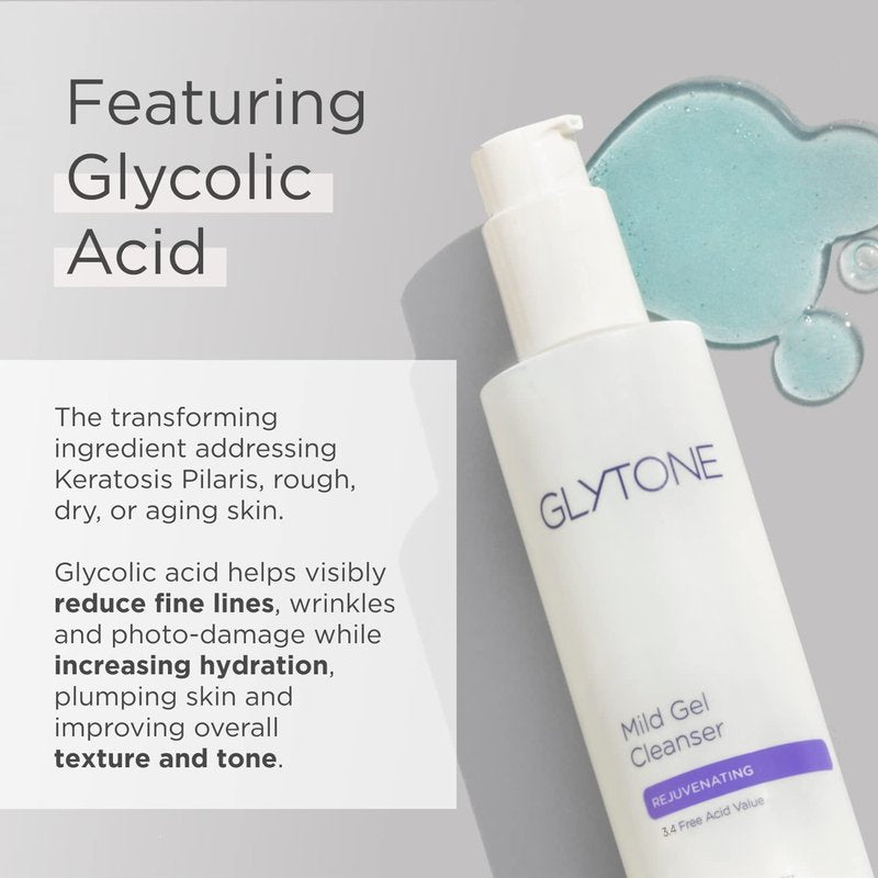 Glytone Mild Cream Cleanser - Exfoliating Face Wash with Glycolic Acid & Glycerin | 6.7 Fl Oz for Dry Skin