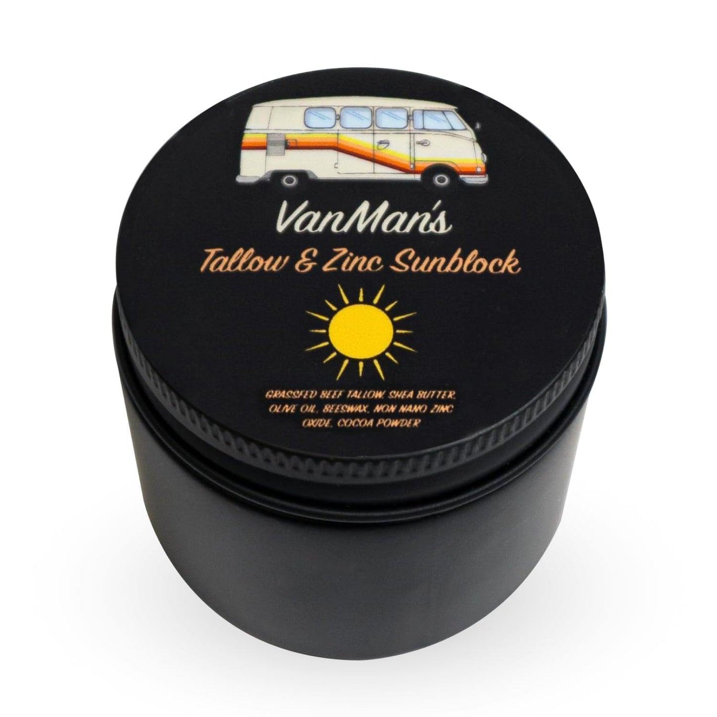 Zinc and Tallow Sunscreen - Water Resistant 20 SPF Mineral Formula with Olive Oil & Beeswax | 2.8 Ounce