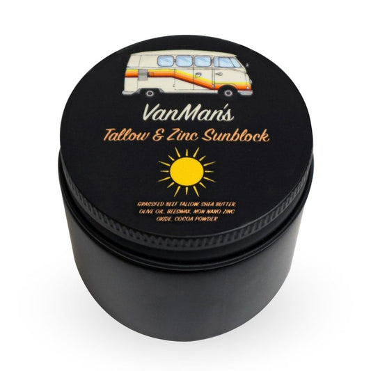 Zinc and Tallow Sunscreen - Water Resistant 20 SPF Mineral Formula with Olive Oil & Beeswax | 2.8 Ounce