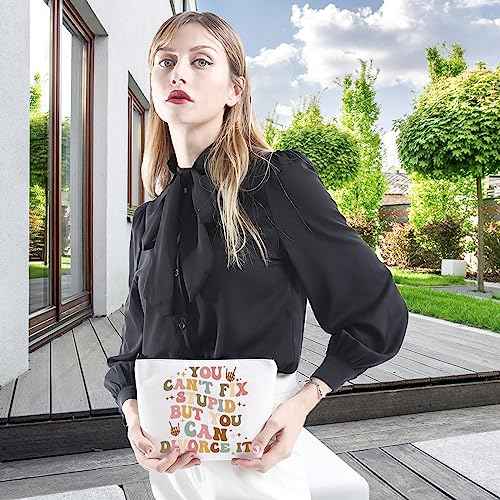 WCGXKO Divorce Gift Ex Wife Makeup Bag Zipper Pouch (DIVORCE IT) - Travel/On-the-go, Makeup Storage, Organizing Essentials, Gift for Cosmetic Enthusiasts