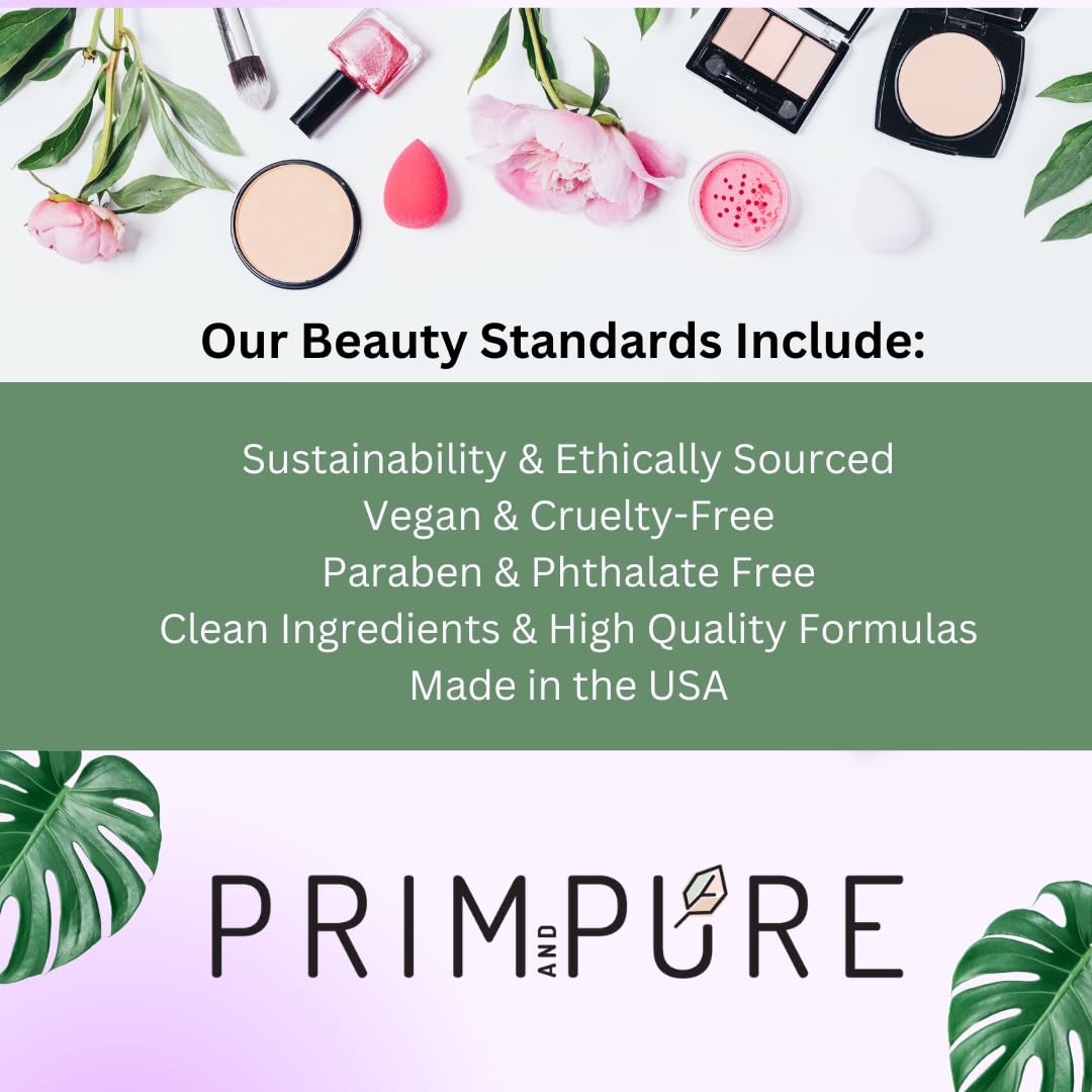Prim and Pure Natural Mineral Mascara for Women, Teen, Eyeliner, Long Lasting, Black, Blue, Brown, Mineral, Organic
