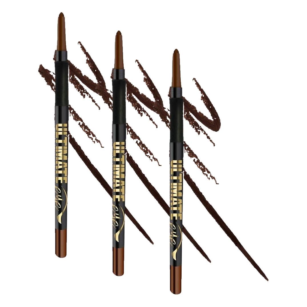 L.A. Girl Ultimate Intense Stay Auto Eyeliner, Lasting Brown GP327 (Pack of 3)