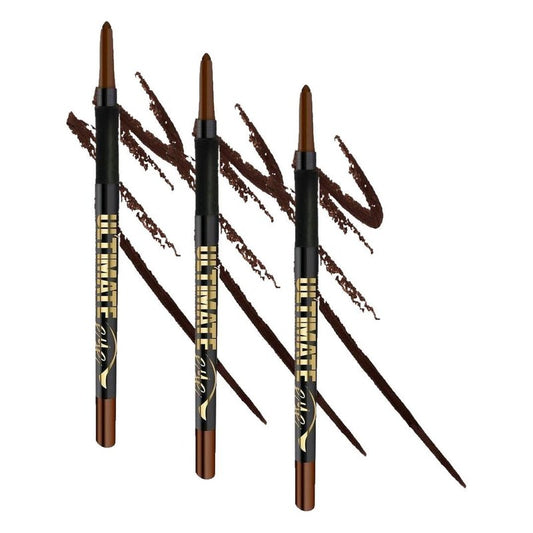 L.A. Girl Ultimate Intense Stay Auto Eyeliner, Lasting Brown GP327 (Pack of 3)