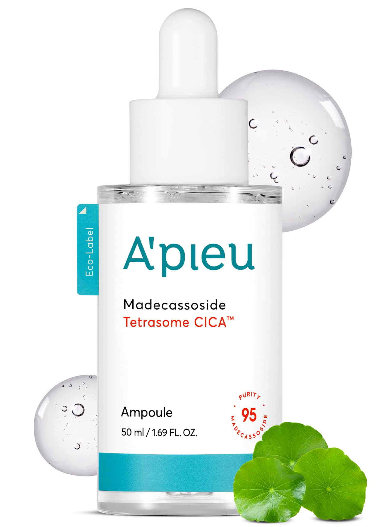 A'PIEU Madecassoside Tetrasome Cica Face Serum Ampoule - Skin Barrier & Calming Care with Advanced Tetrasome Technology, 3x Faster Absorption. Lightweight, Non-Sticky, Korean Skincare 1.69 Fl oz