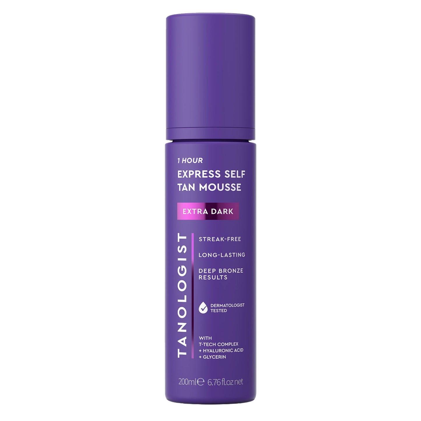 Tanologist Self Tanner Mousse, Extra Dark Self Tan Mousse, Streak-Free, Natural Glow, No Fake Tan Smell or Orange Tone, Long Lasting, Clean Ingredients, Vegan, 6.76 fl. oz/200 ml Bottle