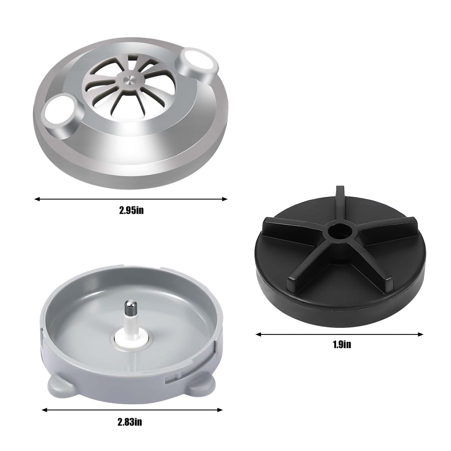 MIYOLO BF-004 Pipeless Magnetic Jet Head for LURACO Jet Motor Pedicure Chair Bathtub Tubs Spa Chairs Accessories Silver