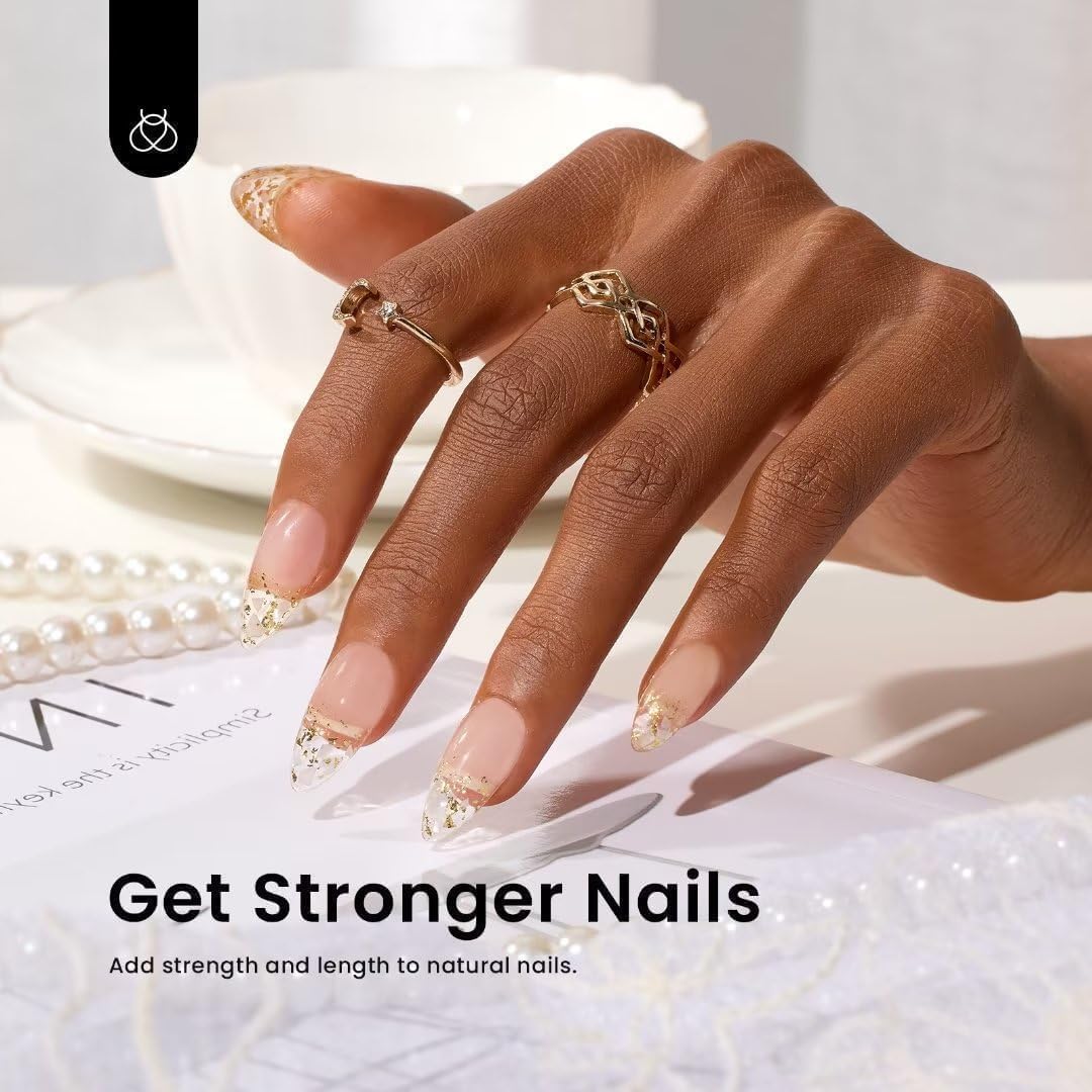 Beetles Hard Gel Kit-3 Colors 9 in 1 Nail Extension Sculpting Building Apex High Hardness for Salon Professionals Tech Use,Nude Pink Clear Builder Nail Gel with Base&Top Coat,UV&LED Lamp Cured Needed