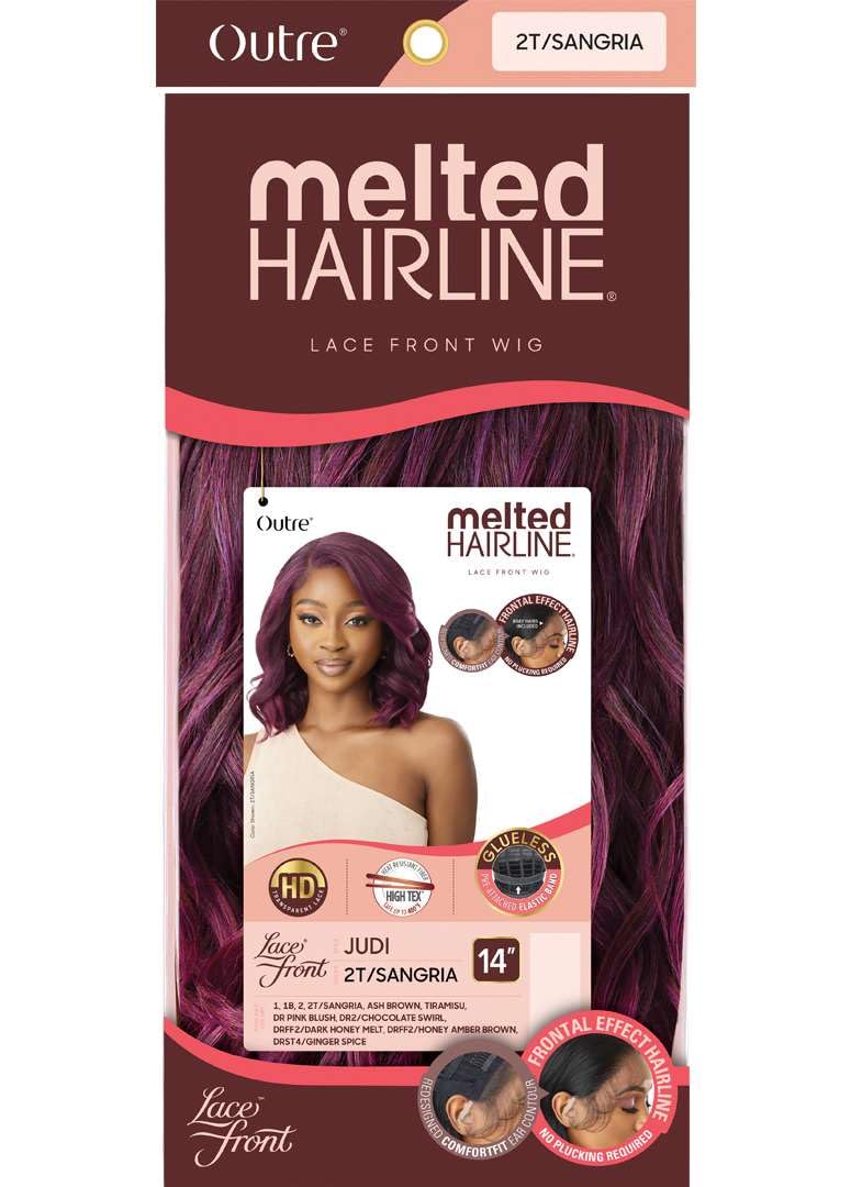 Outre Lace Front Wig - Melted Hairline - Judi (OFF BLACK 1B)