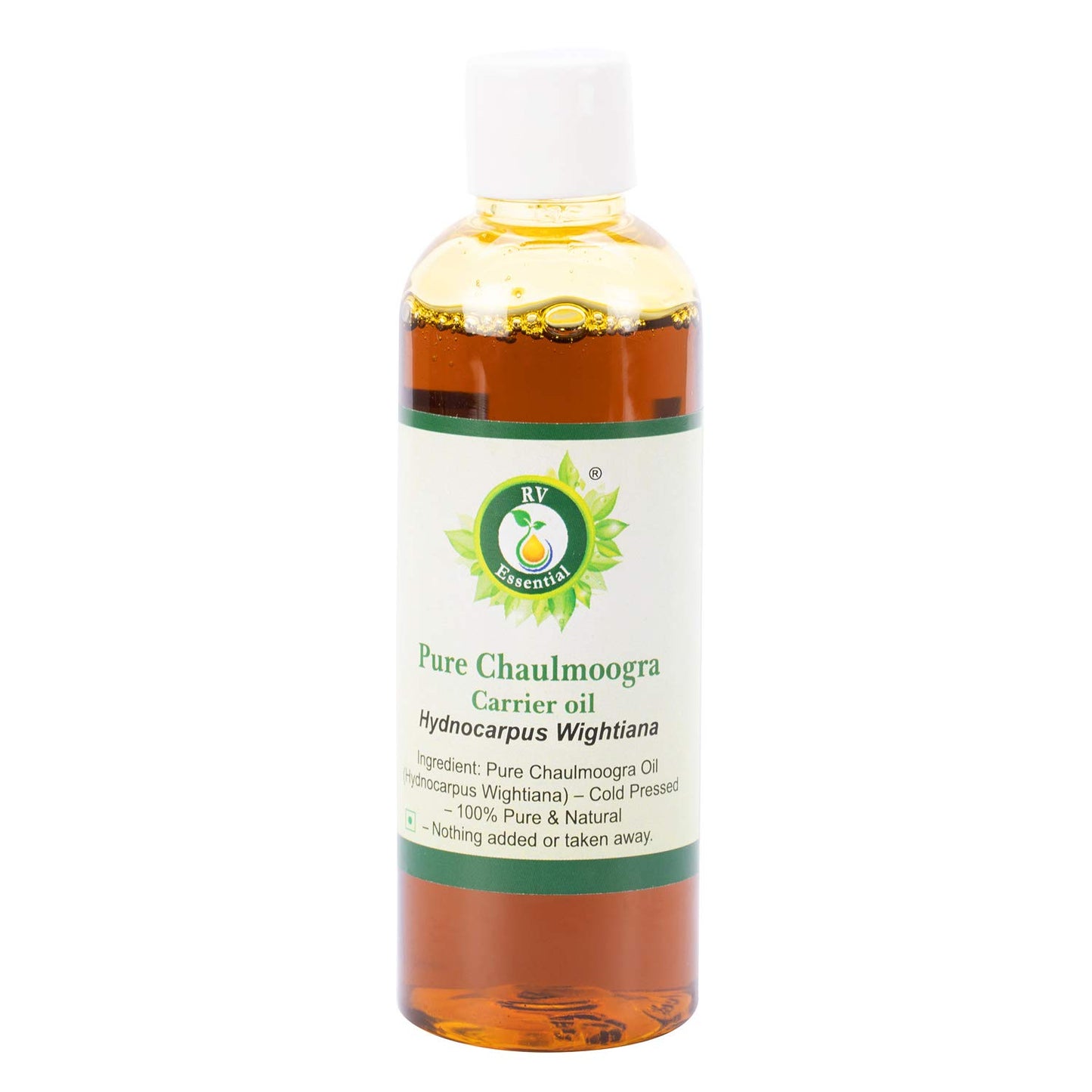 Chaulmoogra Oil | Hydnocarpus Wightiana | for Hair | for Skin | 100% Pure Natural | Cold Pressed | Unrefined | 100ml | 3.38oz by R V Essential