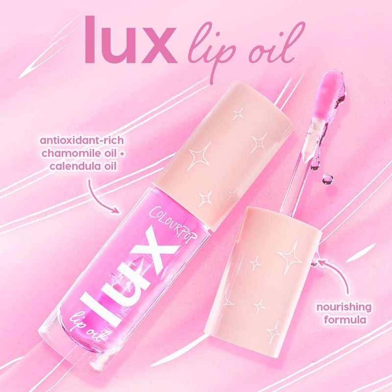 ColourPop Lux Lip Oil - Hydrating Tinted Lip Oil with Chamomile & Calendula - Nourishing Raspberry Mojito (0.16 oz)