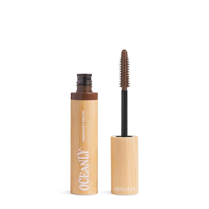 Oceanly Serum Infused Mascara - EWG Verified Vegan Lash Serum for Length & Volume | Brown, 0.24 Oz