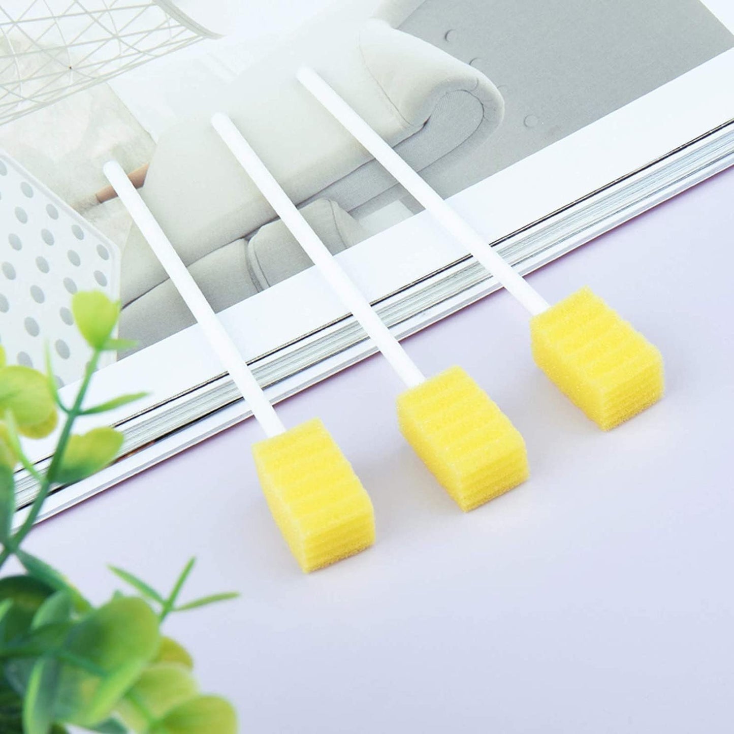 250 Pack Disposable Oral Swabs,Sterile Dental Sponge Swab sticks Unflavored