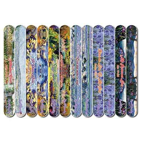 Christian Emery Board - Amazing Grace (12-Pack) - Manicure Pedicure - Stocking Stuffers Premium Quality Gift Ideas for Women and Men