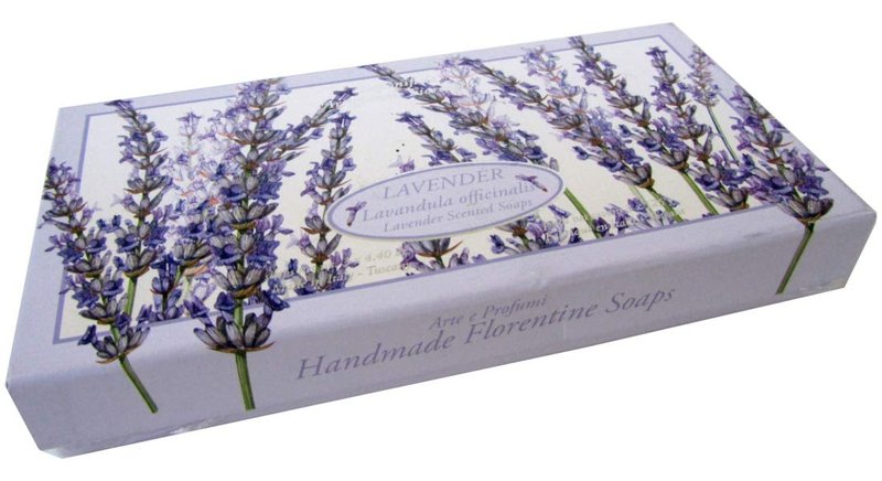 Saponificio Artigianale Fiorentino Soap Lavanda (Lavender) Bath Soap, 3 x 4.40 oz
