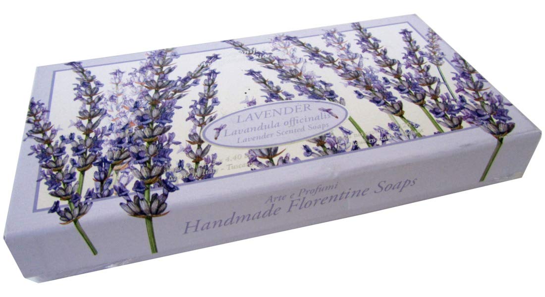 Saponificio Artigianale Fiorentino Soap Lavanda (Lavender) Bath Soap, 3 x 4.40 oz