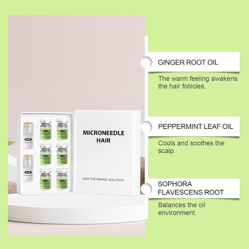 Hair Regrowth System - Nourishing Biotin Serum for Thicker Hair Growth | 2 oz + 6 oz
