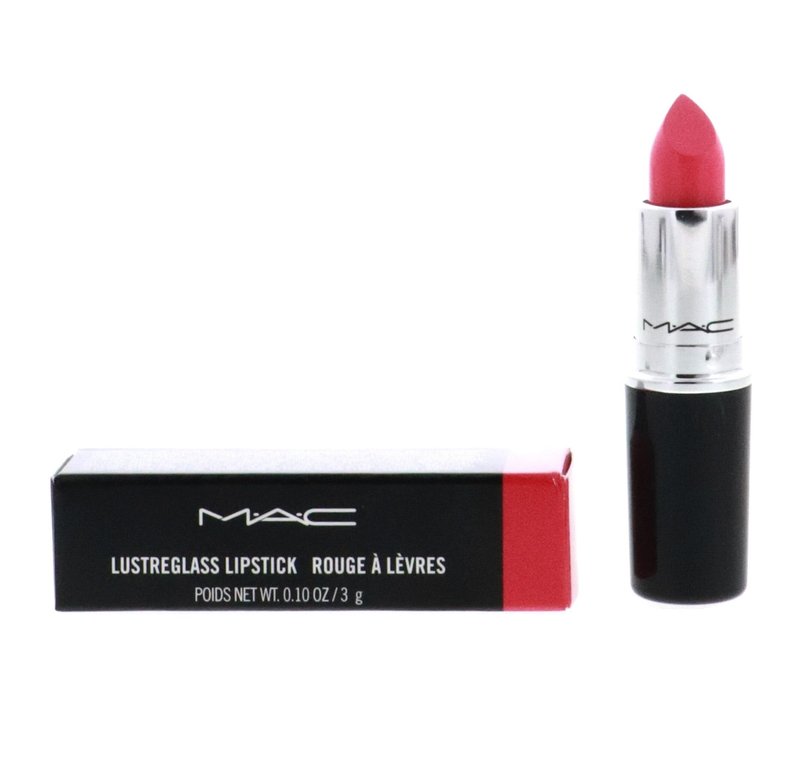 MAC Lustreglass Lipstick - 559 No Photos (Bright Coral Pink) - 0.10 oz / 3 g