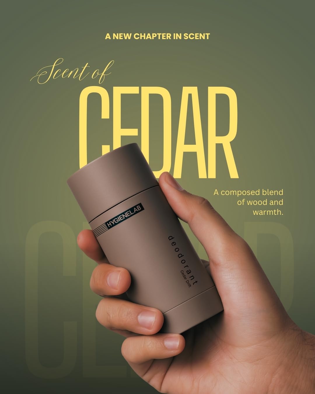 HygieneLab Fragrance-Free & Unscented Deodorant for Men – EWG Verified, Aluminum-Free, Non-Toxic Odor Protection for Sensitive Skin