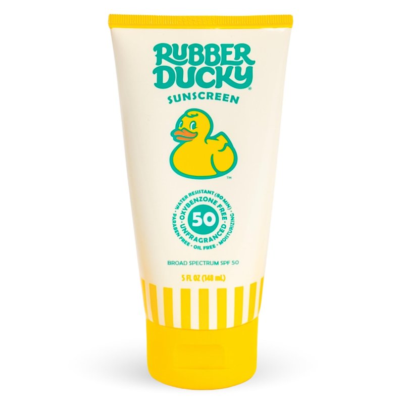 Rubber Ducky Sunscreen SPF 50 with Vitamin E - Lightweight & Water Resistant Sunblock for Kids - No White Cast Sunscreen Lotion, Unscented, Moisturizing & Non-Greasy, for Face and Body Use - 5oz, 2Pcs