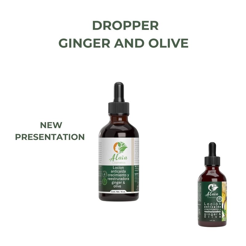 Advanced Hair Growth Stimulator - Ginger & Olive Dropper for Restoring Hair Follicles | 4oz
