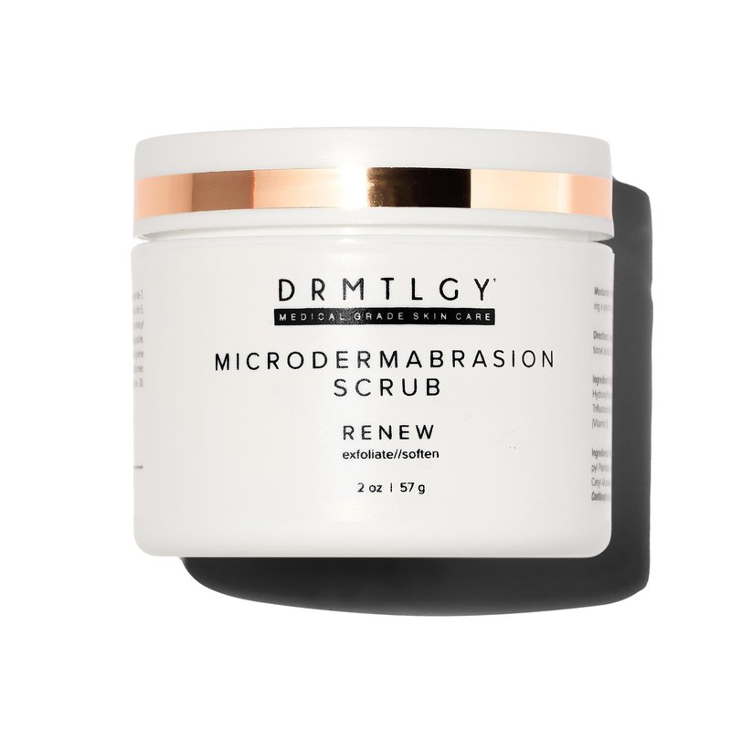 DRMTLGY Microdermabrasion Scrub – Face Exfoliator to Smooth & Polish Dull, Rough Skin – Gentle Facial Scrub with Pumice – 2 oz