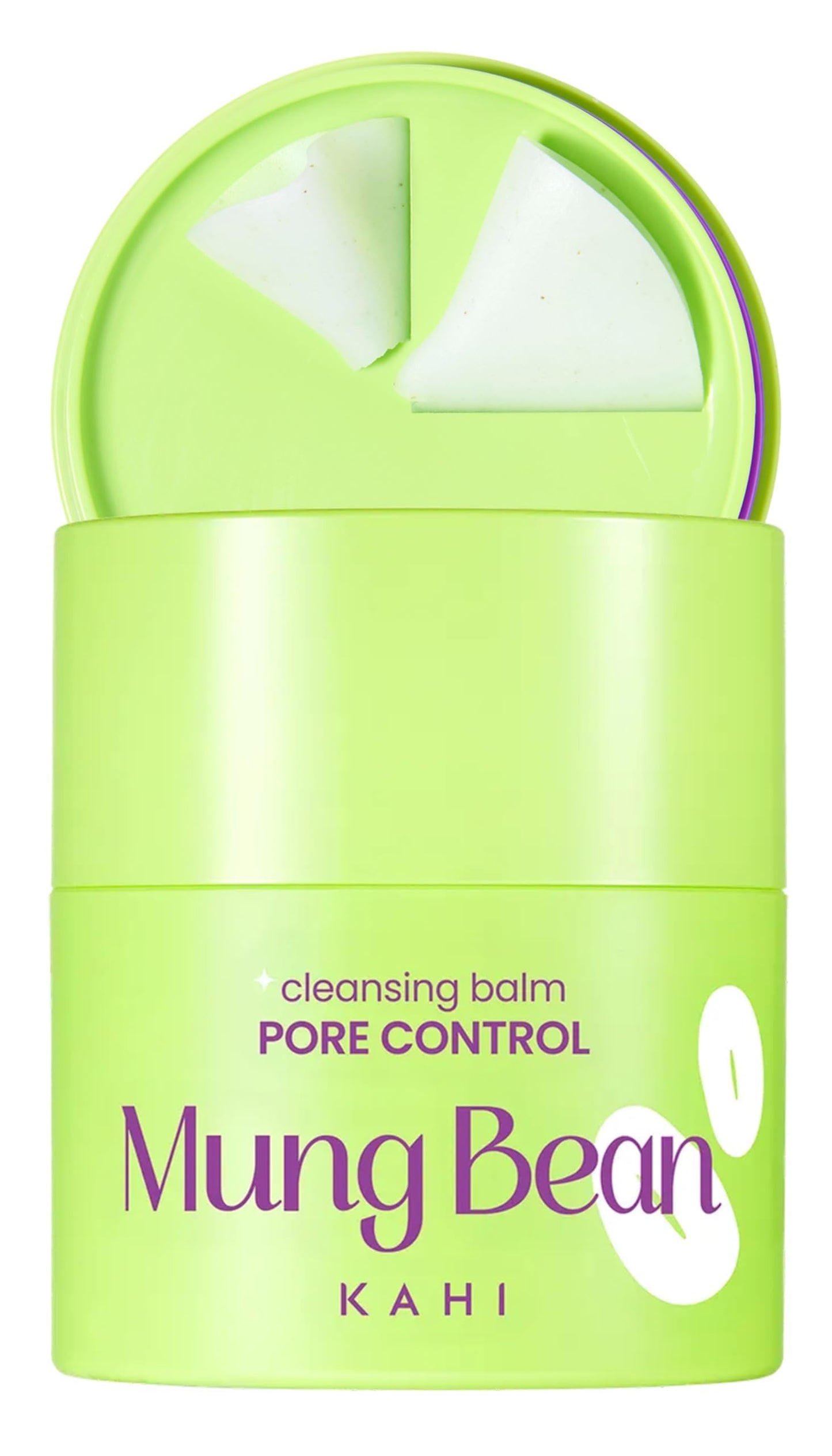 KAHI Cleansing Balm Pore Control Mung Bean - Nourishing & Hydrating Facial Cleanser Makeup Remover Balm with AHA, BHA (Salicylic Acid), PHA, and LHA - Gentle Exfoliating Korean Skincare 1.69 oz
