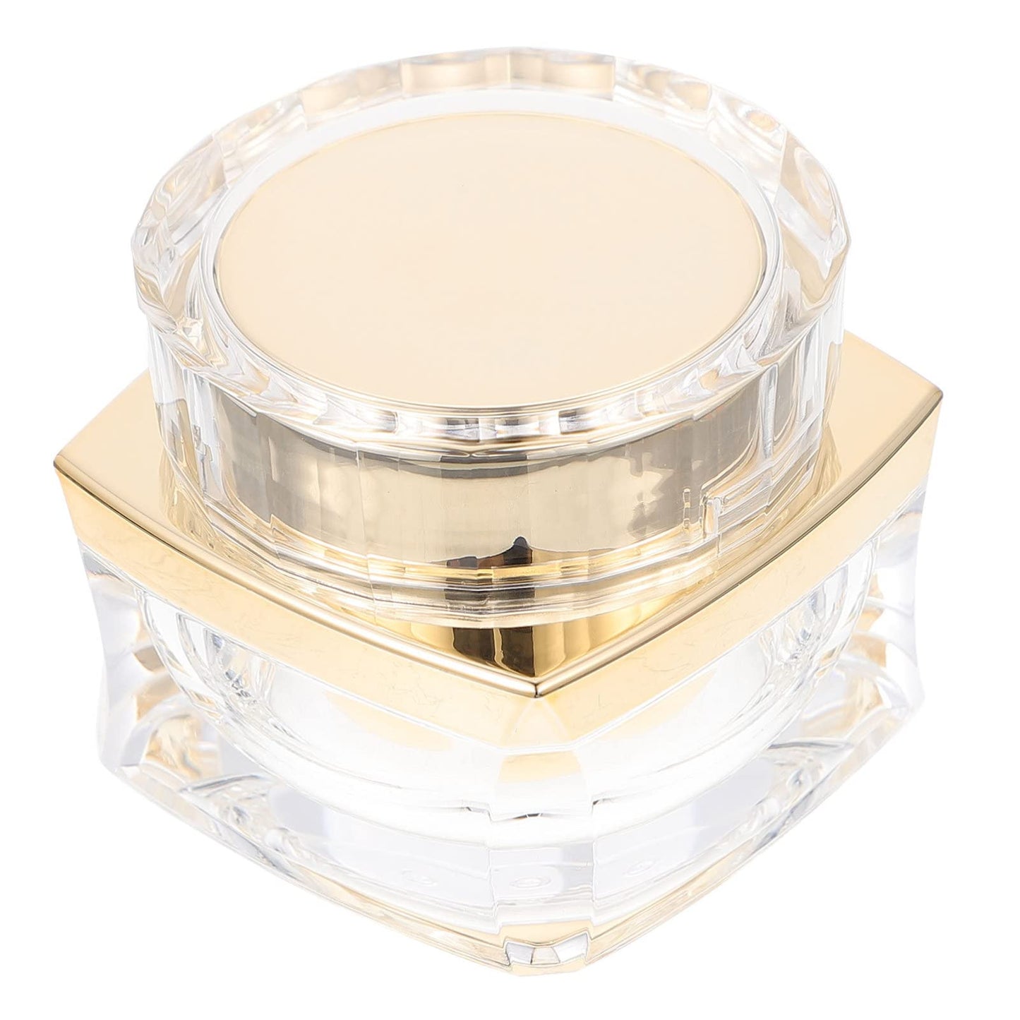 Beaupretty Refillable Lotion Bottle Mini Reusable Cosmetic Cream Container Travel Size Sample Jar for Lotion Ointment Balm Body Butter Compact Storage for Purse 2.59 X 2.59 X 2.24 in