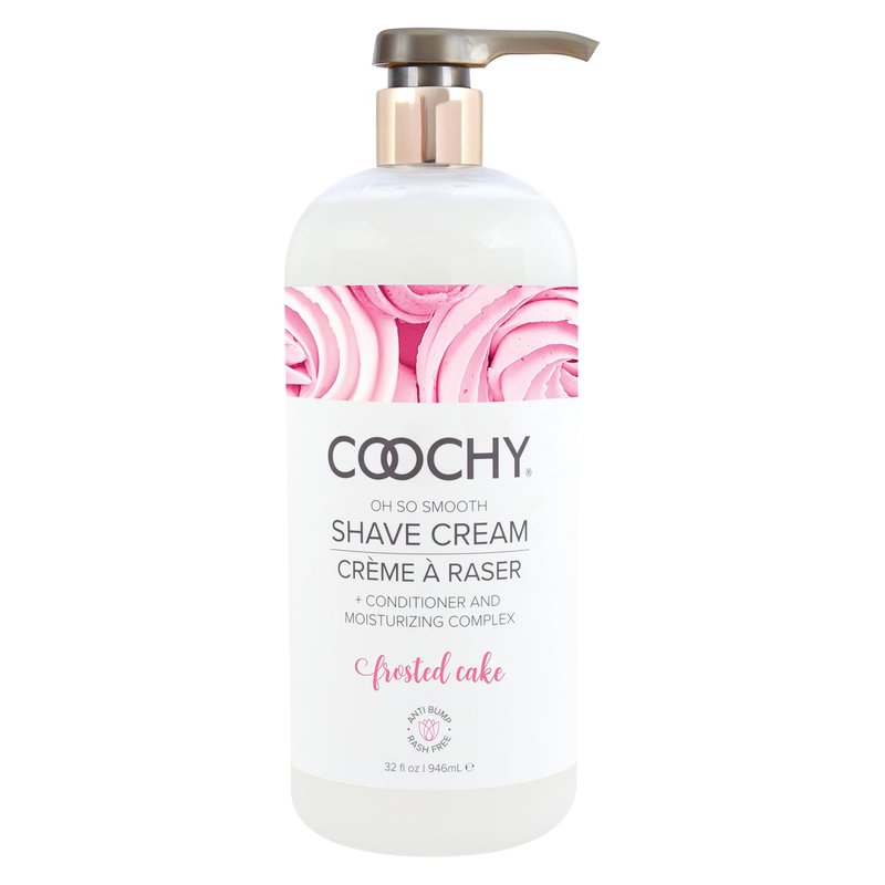 COOCHY Shave Cream - Moisturizing Shave Lotion - Gentle Intimate Shaving Cream - For Bikini Area, Underarms, Legs & More - Rash-Free, Hydrating Formula - 32 oz, Frosted Cake