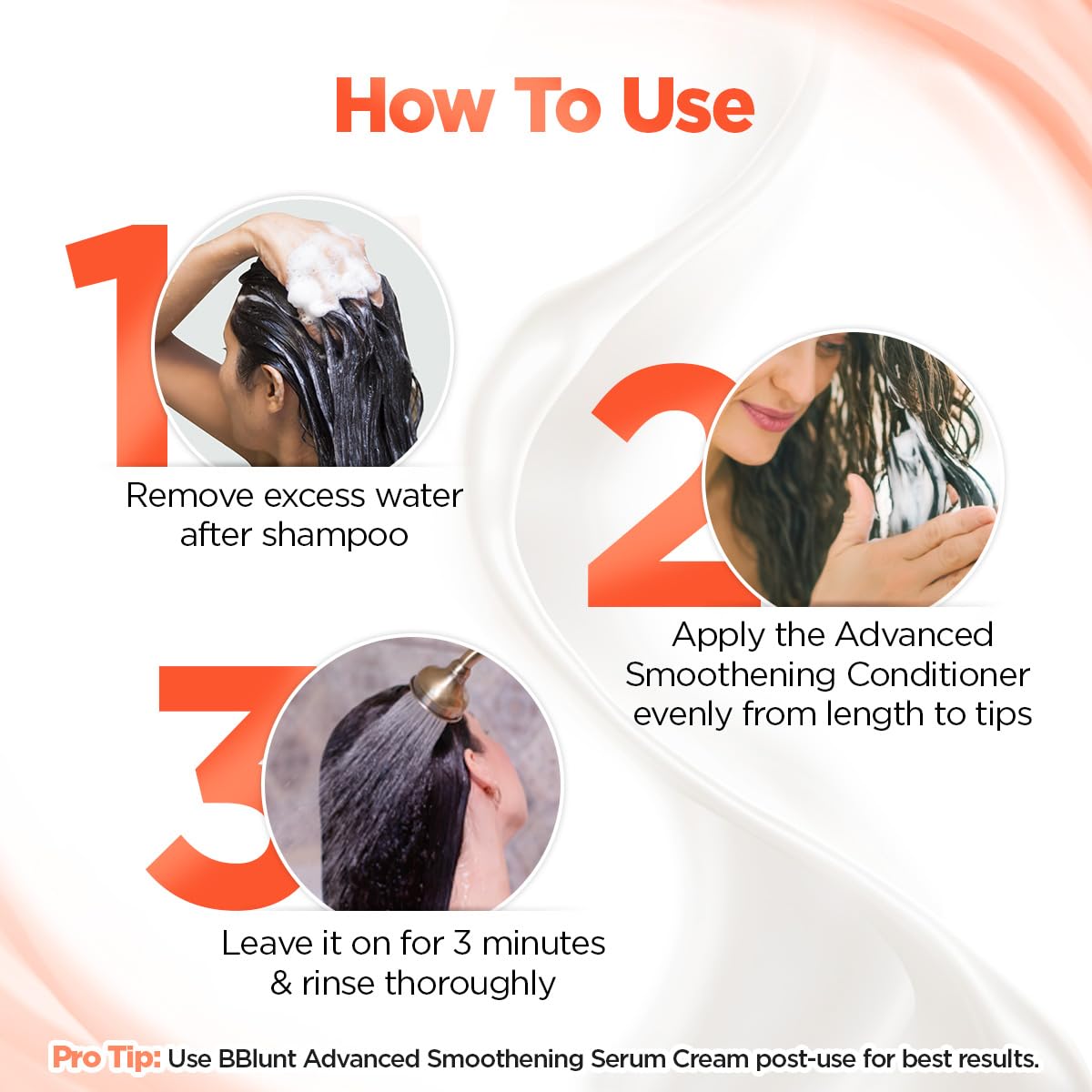 BBLUNT Advanced Smoothening Conditioner With Keratin & Hyaluronic Acid - 250 Grams Makes Hair Frizz-Free & Straighter Deeply Nourishes Adds Spectacular Shine For Unisex