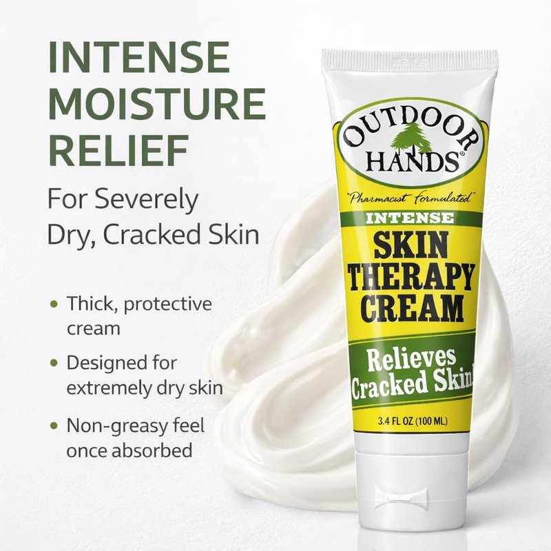 Intense Skin Therapy Cream for Cracked Hands - Healing Moisturizer for Dry Skin | 3.4oz (2 Pack)