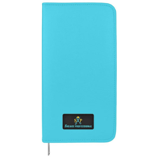 Shears Professional Leather 5 Scissor & Shear Storage Case for Hairstylist - Hairdresser -Scissor Holder Perfect for home-saloon use (TURQUOISE)
