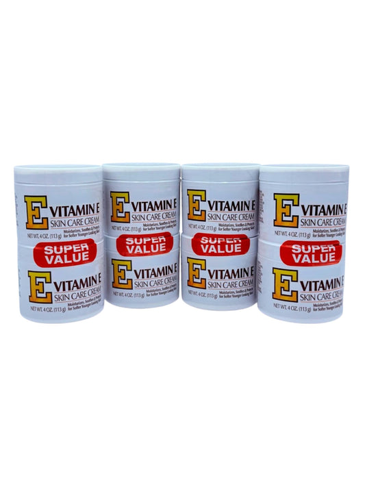 Vitamin E Skin Care Cream 4oz Jar (Super Value Twin Pack) – Intensive Moisturizer for Dry Skin – pack 4