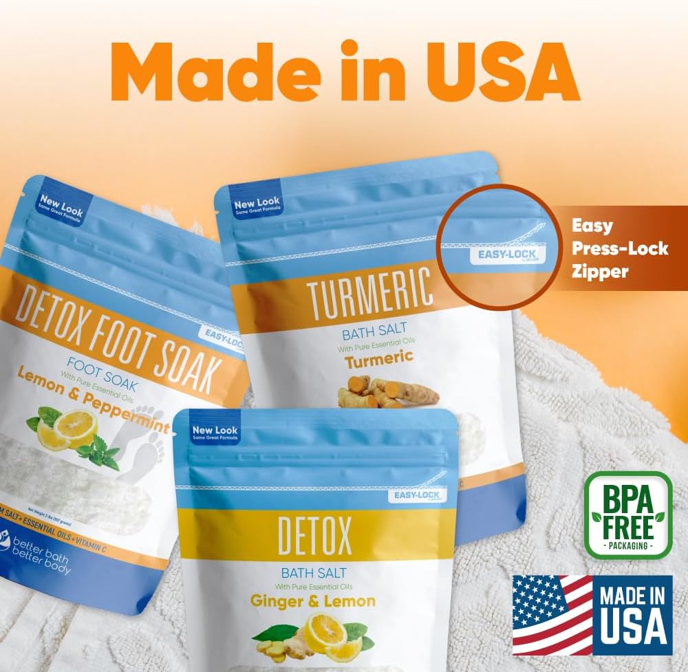 Detox Bath Bundle | 3-Pack Detoxifying Soaks with Epsom Salt & Essential Oils - 2 Lbs Each