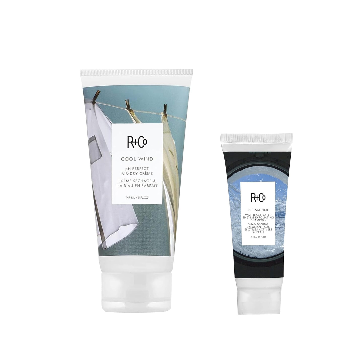 R+Co Cool Wind pH Perfect Air Dry Crème (5 Oz) + Bonus Deluxe Sample(.5 Oz) | Hydrates + Tames + Softens | Vegan + Cruelty-Free