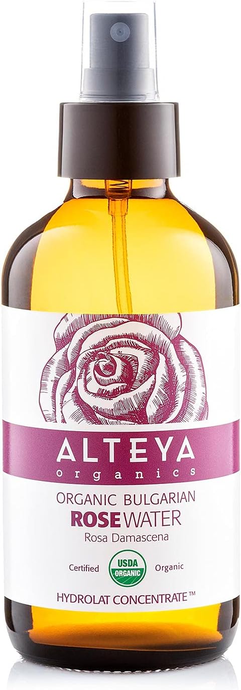 Alteya Organics Rose Water - USDA Certified Organic Facial Toner | 8 Fl Oz Pure Bulgarian Rosa Damascena