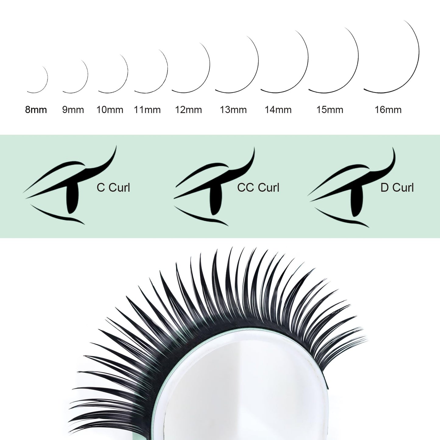 EMEDA Lash Spikes Wet Eyelash Extension Premade Spire Manga Individual Lashes 0.07 D Curl Wet Comic Lash Clusters DIY Anime Lash Extensions Super Matte (0.07 D Curl Mix 8-15mm)