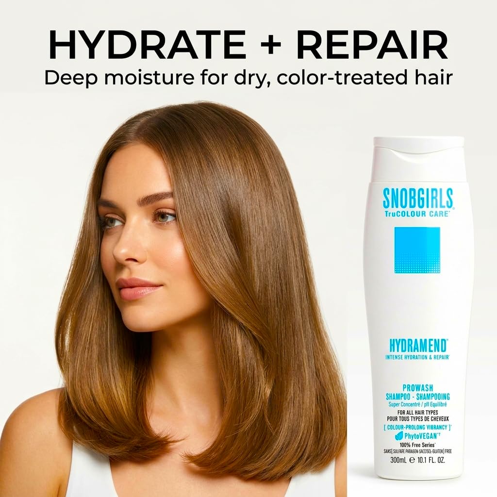 SNOB GIRLS HYDRAMEND Deep Conditioner for Dry Damaged Hair, Hydrating Argan Oil, Ceramides & Vitamins, Detangles & Repairs Color Treated Hair, Vegan Sulfate Free, Salon Grade
