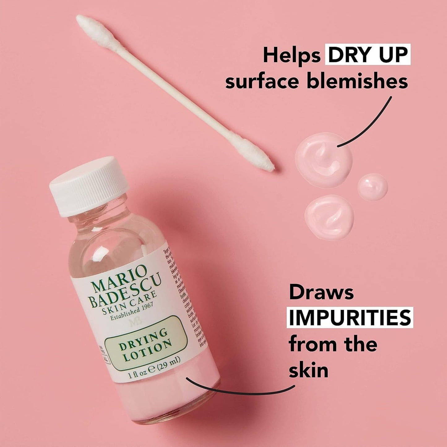 Mario Badescu Drying Lotion - Blemish Spot Treatment with Salicylic Acid & Sulfur | Pore Minimizer for All Skin Types