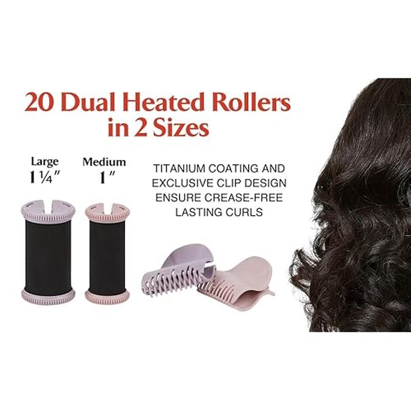 Remington Pro Hair Setter Hot Rollers, Curlers With Thermaluxe Advanced Thermal Technology
