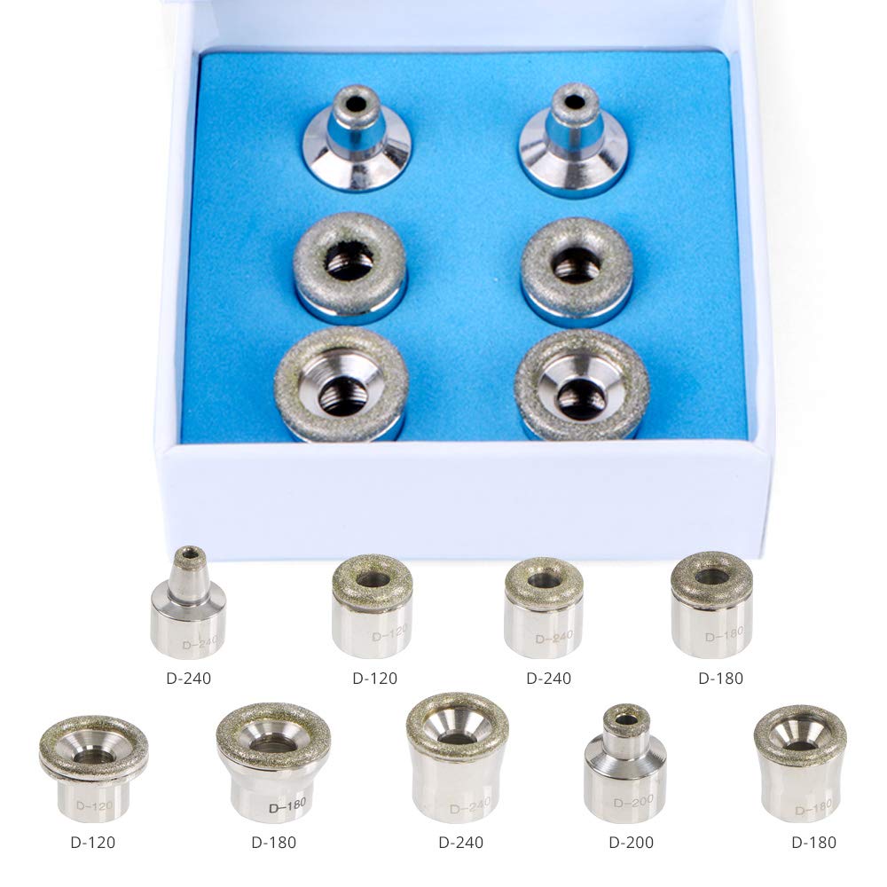 YAVOCOS 9 Pcs Replacement Diamond Tips for Most Diamond Machines Spa at Home Facial Care Beauty Tool