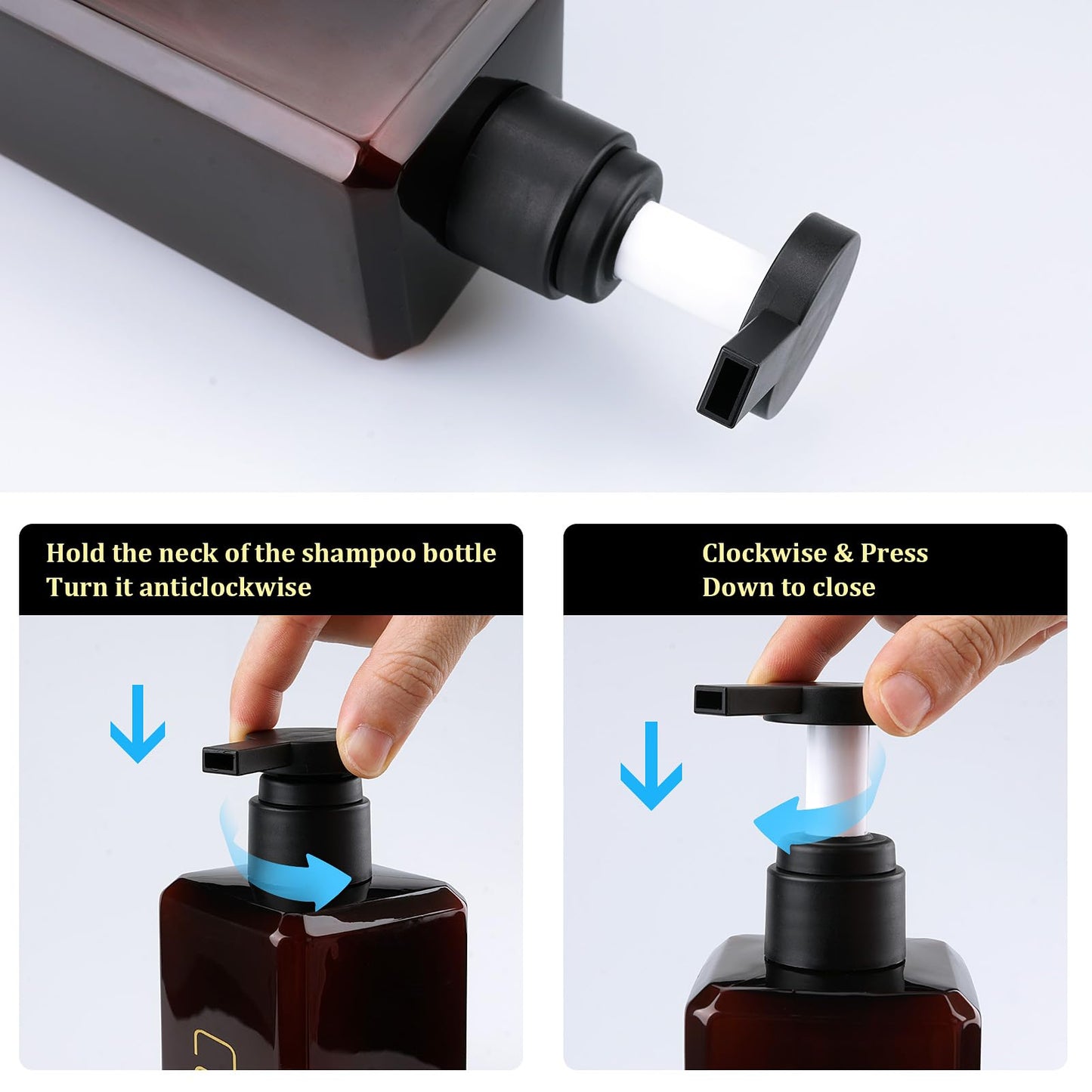 Shampoo and Conditioner Dispenser Shower Soap Bottles 3 Pack 550ml/18.6oz Travel Bottles Travel Accessories Toiletries 4 Pack 3.7oz/110ml