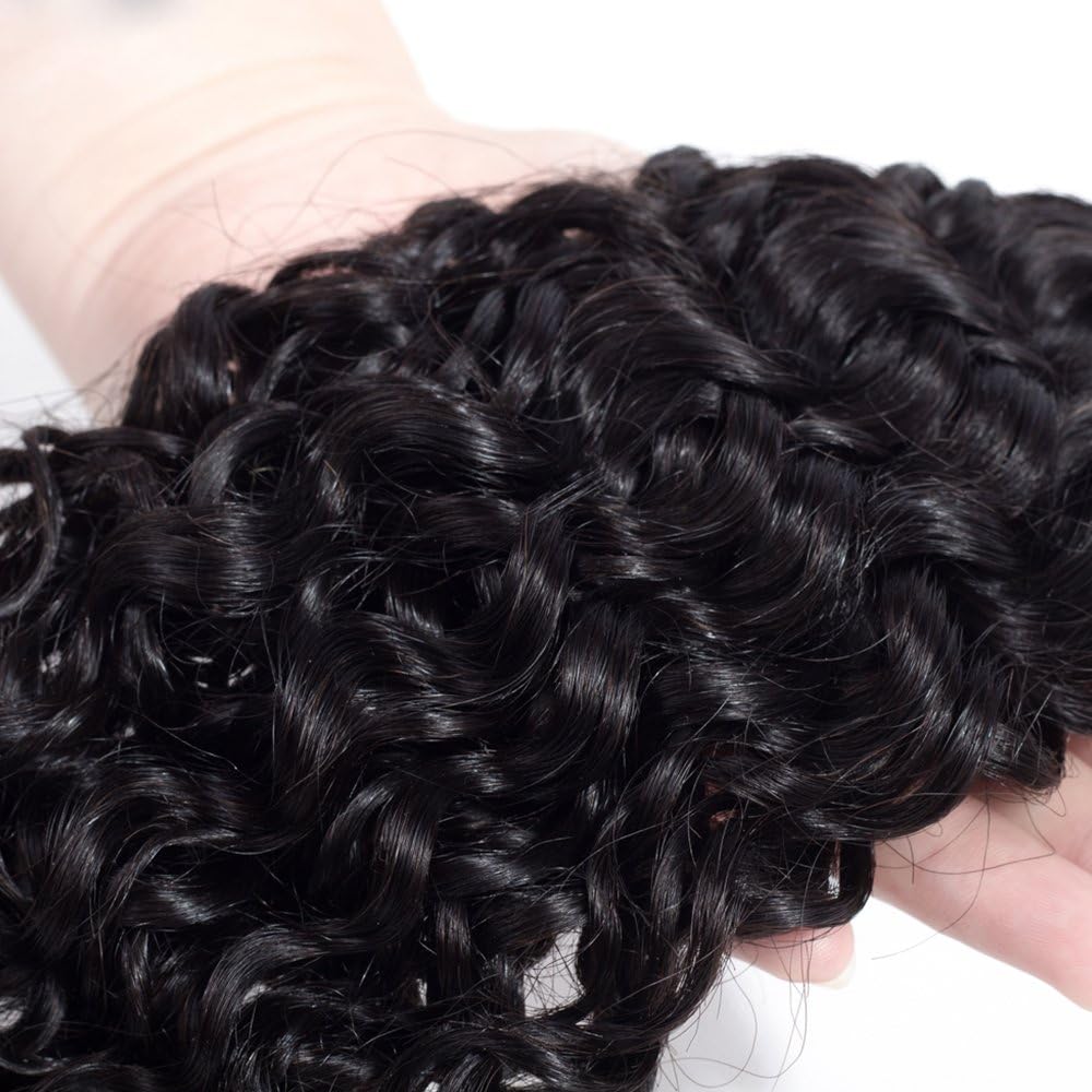 Curly Bundles Human Hair 14 16 18 inch Human Hair Bundle Natural Black 3 Bundles Kinky Curly Bundle for Women 150g