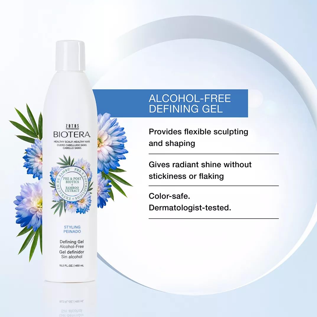 Biotera Styling Defining Gel Alcohol-Free | Flexible Sculpting & Shaping | Radiant Shine | No Stickiness or Flaking | Vegan & Animal Test Free | Paraben Free | Color-Safe | 32 Fl Oz