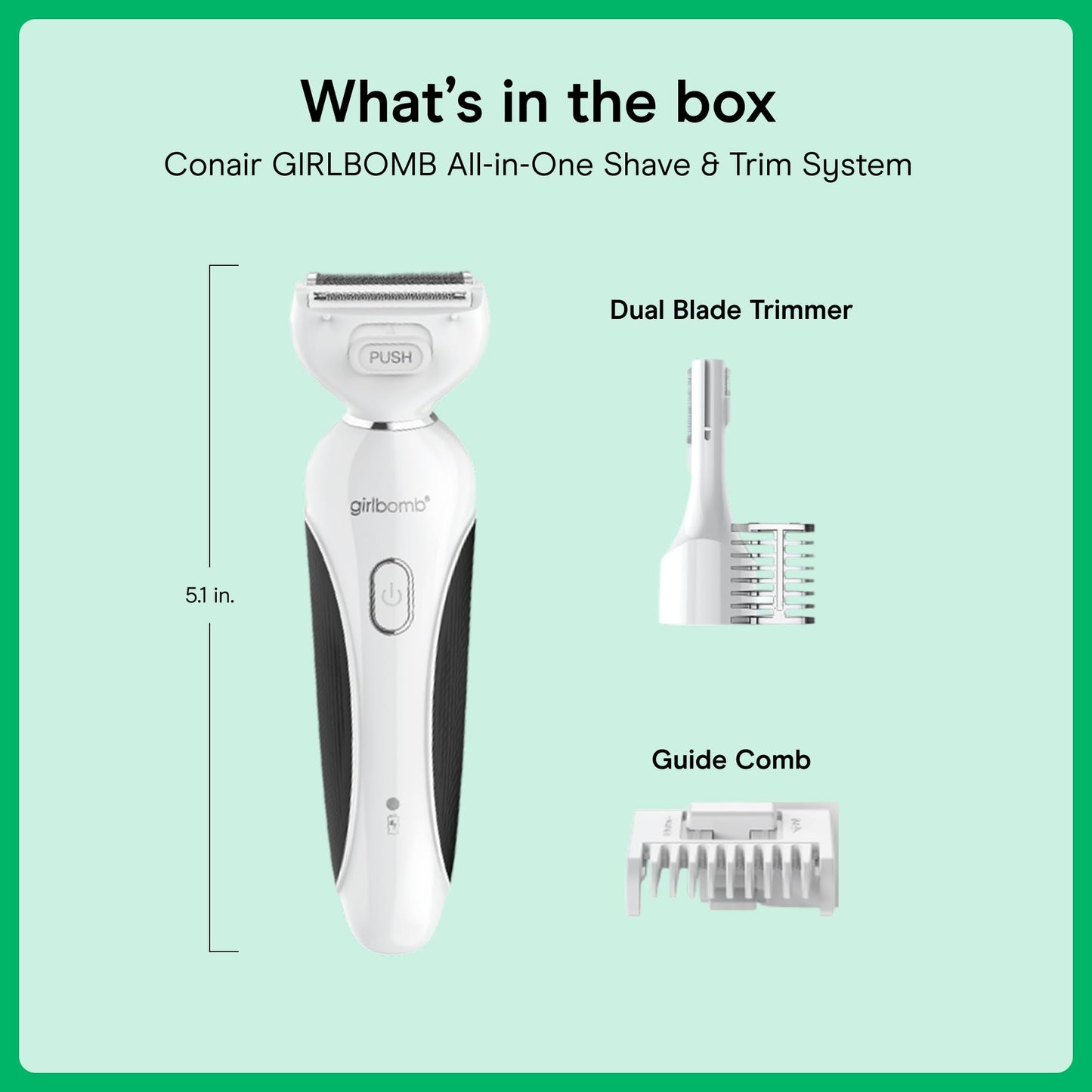 Conair Girlbomb All-in-One Shave & Trim System Foil Shaver