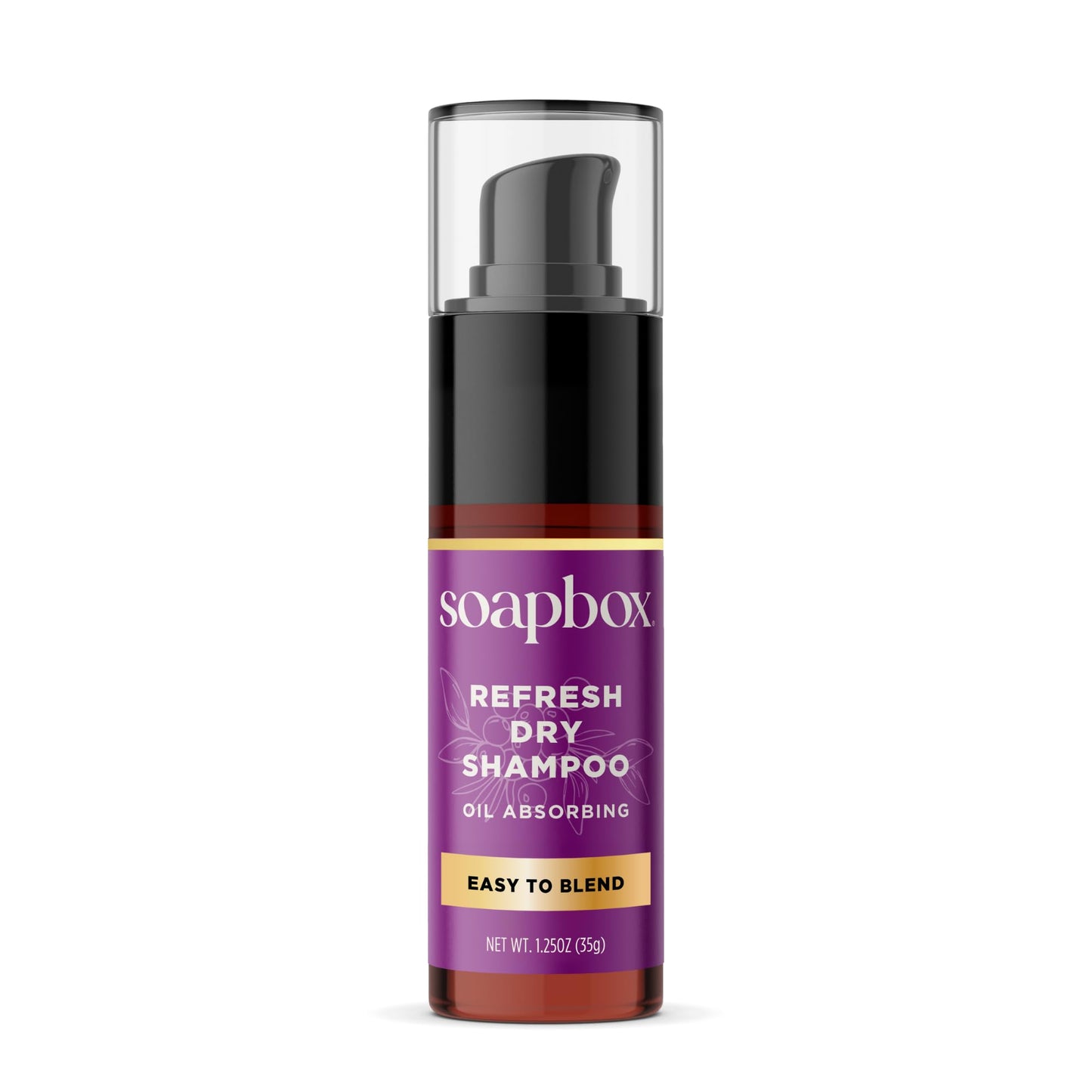 Soapbox Refresh Dry Shampoo Powder, Absorbs Oil & Volumizes Hair - Non Aerosol Dry Shampoo Hair Powder with Biotin - Clean Ingredients Free of Harsh Chemicals, Sulfates, Parabens & Silicones - 1.25oz
